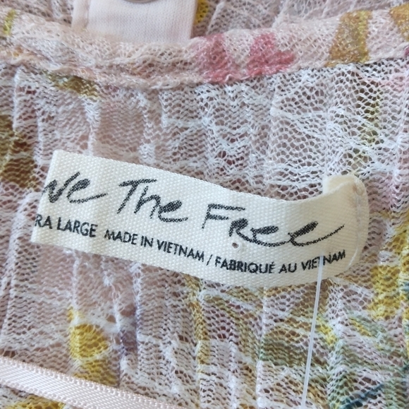 NWT FREE PEOPLE ANGELINA TOP IN LIGHT COMBO - Picture 5 of 7